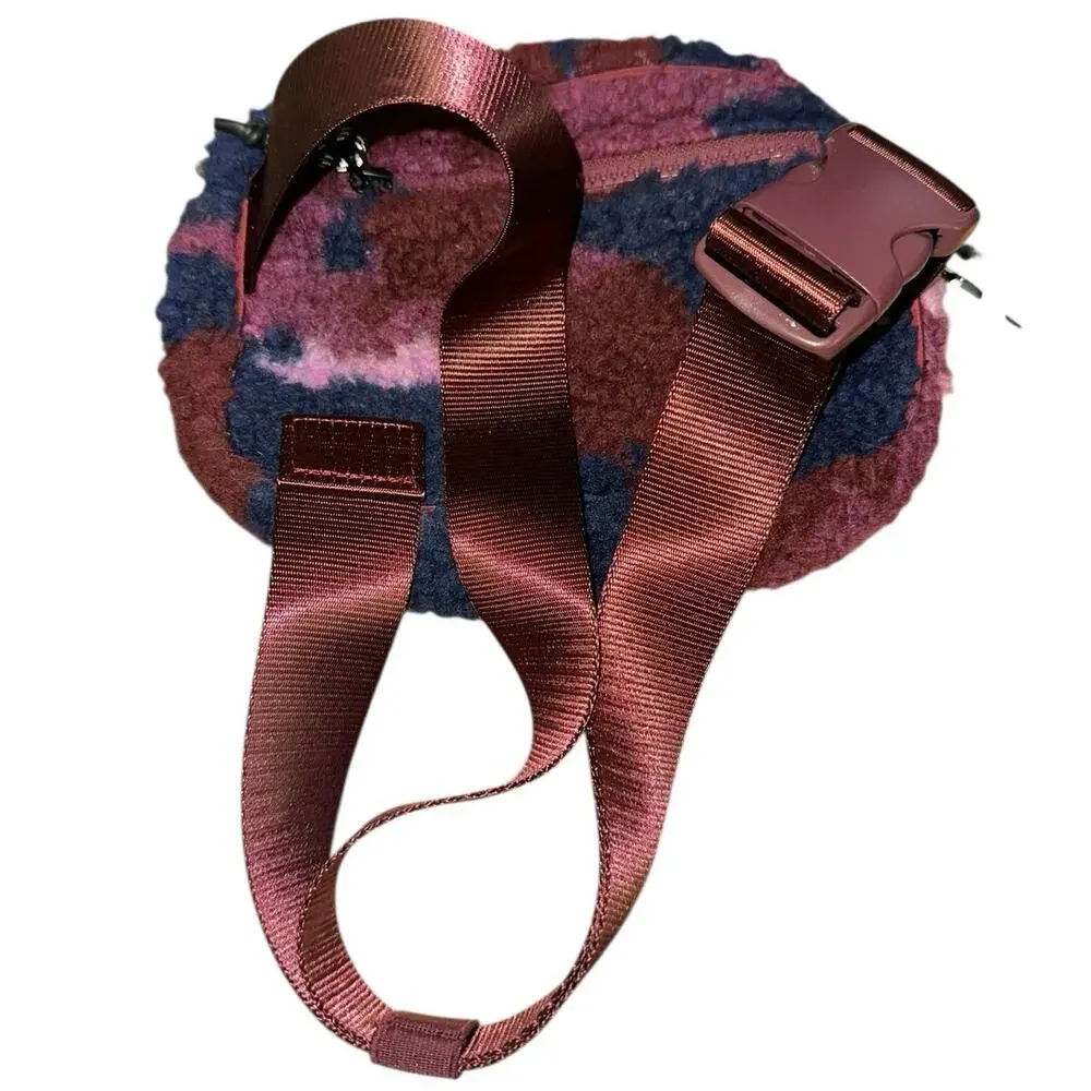 Fabletics‎ Teddy Belt Bag Multicolor Camo Fleece Crossbody Pouch